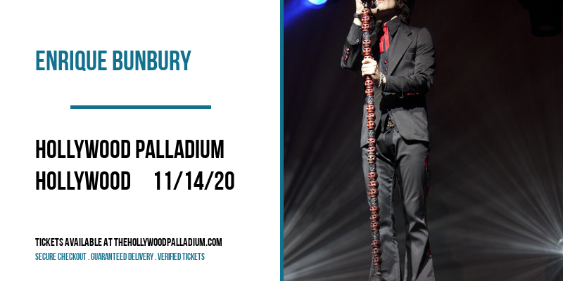 Enrique Bunbury at Hollywood Palladium tickets Enrique Bunbury at Hollywood Palladium