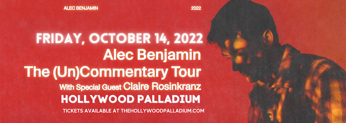 Alec Benjamin at Hollywood Palladium tickets Alec Benjamin at Hollywood Palladium