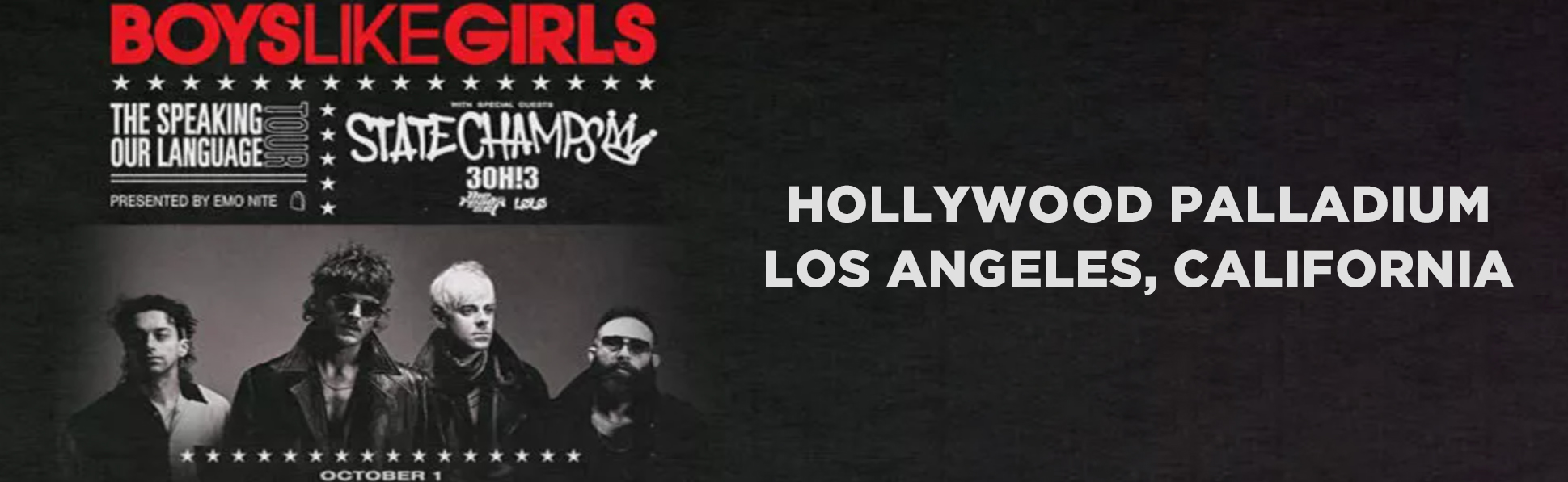 Boys Like Girls at Hollywood Palladium tickets Boys Like Girls at Hollywood Palladium